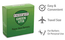 Load image into Gallery viewer, BARBERUPP Styptic Stick Shave Accessories (Green Stix, 3 Pack) Stops Bleeding For Razor Nicks For Men & Women - Sanitary and Great For Barbers or Personal