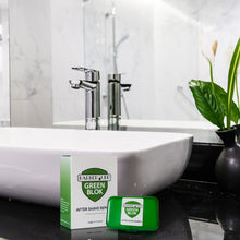 Load image into Gallery viewer, BarberUpp Alum Block, After Shave,100% Alum, Shaving Accessory, (3.5 oz / 100 grams) Storage Case Included,Styptic skin soothing Alum Green Blok.