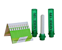 Load image into Gallery viewer, BarberUpp Green Stix + Styptic Pencil Set - Aluminum Sulfate Anti-Bleed Accessories for Shaving Nicks, Razor Cuts, Canker Sore - Block & Stop Bleeding Fast - For Men & Women, 3 Pencils & 20 Sticks