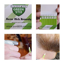 Load image into Gallery viewer, BARBERUPP Styptic Stick Shave Accessories (Green Stix, 3 Pack) Stops Bleeding For Razor Nicks For Men &amp; Women - Sanitary and Great For Barbers or Personal
