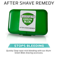 Load image into Gallery viewer, BarberUpp Alum Block, After Shave,100% Alum, Shaving Accessory, (3.5 oz / 100 grams) Storage Case Included,Styptic skin soothing Alum Green Blok.