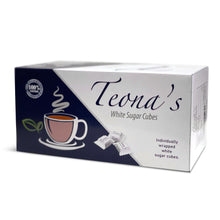 Load image into Gallery viewer, Teona's White Sugar, Individually Wrapped White Sugar Cubes, (152 Cubes) Perfect Sized Sugar Cubes For Tea And Coffee, 1 Pound Box Raw Sugar Cube, Perfect For Entertaining Guest. 100% Beet Root