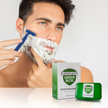 Load image into Gallery viewer, BarberUpp Alum Block, After Shave,100% Alum, Shaving Accessory, (3.5 oz / 100 grams) Storage Case Included,Styptic skin soothing Alum Green Blok.
