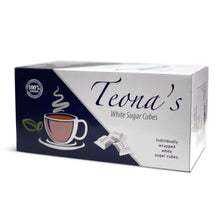 Load image into Gallery viewer, Teona&#39;s White Sugar, Individually Wrapped White Sugar Cubes, (152 Cubes) Perfect Sized Sugar Cubes For Tea And Coffee, 1 Pound Box Raw Sugar Cube, Perfect For Entertaining Guest. 100% Beet Root
